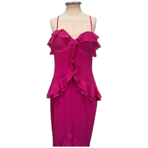 NEW Lovers + Friends Melissa Ruffle Maxi Dress Size Large - Picture 6 of 10